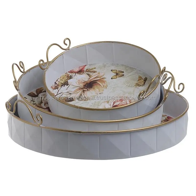 Decorative Trays With Printed Base For Wedding Decoration