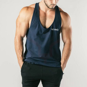 Wholesale Custom Polyester <b>Mens</b> Gym Tank Top Fitness Sports <b>Singlets</b> Bodybuilding Style Summer Training Clothing Print - Product Image 2
