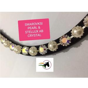 Ecuestre de perlas y cristales AB caballo frente banda asequible de lujo de moda con espalda abierta cinta adhesiva en bucle - Product Image 4