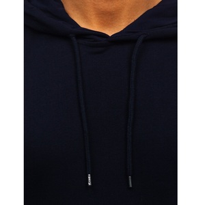 Sudadera con capucha polar de invierno para hombre de talla grande hecha a medida al por mayor, informal con estampado de logotipo teñido liso y tela Interior en relieve - Product Image 3