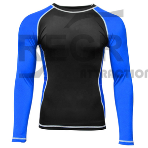 Chemises de sport de Compression, surf à manches longues, Logo personnalisé UV BJJ Rashguard MMA Sublimation hommes éruption Guard DHL Sublimation FEDEX OEM - Product Image 6