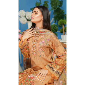 Traje paquistaní hecho a mano total para mujer/vestidos de boutique para mujer/venta al por mayor de Damas paquistaníes Shalwar Kameez - Product Image 3