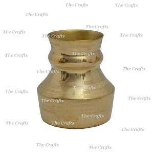 Pot à eau plaqué laiton au design antique de couleur or de qualité supérieure forme ronde décoration de la maison Lota à bas prix - Product Image 2