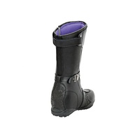 Meilleures ventes Chaussures en cuir pour hommes imperméable à la mode pour dames pour la pluie et la moto Bottes en cuir de course pour motards
