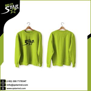 Sudadera con cuello redondo personalizada, jersey de poliéster de alta calidad/forro polar de algodón suave sólido para invierno, nuevo diseño teñido liso de alta tecnología - Product Image 4