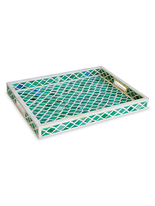 Fabricant indien de plateau rectangulaire en incrustation d'os au design personnalisé Plateau de service traditionnel au meilleur prix pour la maison Hôtel Bar - Product Image 2
