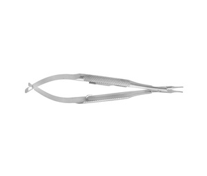 Porte-aiguilles chirurgicale avec serrure en acier inoxydable, Micro, poignée ronde très délicate, incurvée de 13cm, 1 pièce - Product Image 1