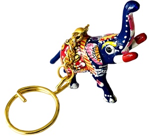 Animal llavero de Metal clave cadena Animal llavero elefante de caballo y vaca pato Animal anillo esmalte trabajo clave pequeño regalo - Product Image 2