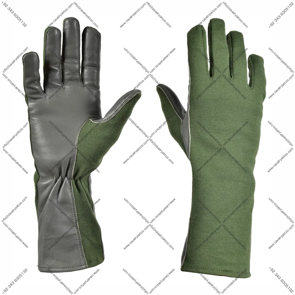 Großhandel Nomex Flight Gloves | Aviation Sheep Leder handschuhe | Pilot Nomex Handschuhe Hersteller