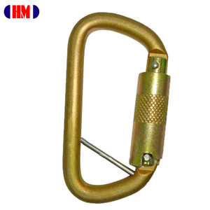 Mosquetón de Rescate Tipo D de Triple Bloqueo de Acero 2308TL-3 CE EN362 35kN - Product Image 1