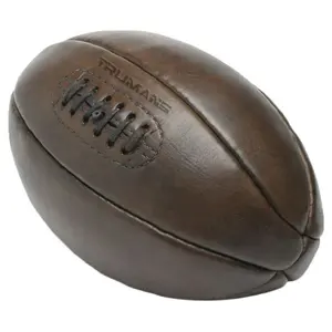 旧货古董复古橄榄球美式橄榄球皮革纪念品旧经典正品