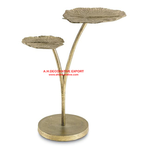 Mesa lateral para sala de estar, mesa de centro moderna con forma de cápsula para sala de estar, mesa lateral de café dorada de alta calidad - Product Image 2