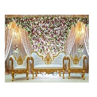 Ensemble de canapés modernes en bois traité pour la décoration de mariage royal britannique des jeunes mariés – Couleur et taille personnalisables, durable, vente en gros