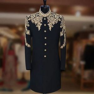 NEW INDO-WESTERN VELVET SHERWANI WITH <b>PANT</b> DRESS WITH HEAVY ZARDOZI Embroidery WORK for Party/WEDDING Dress @ 2022 - Product Image 1