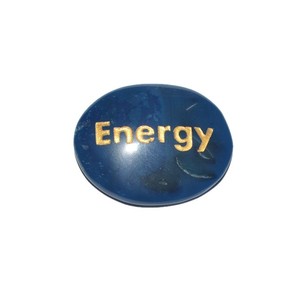 Blue Onyx Oval Energy Engraved <b>Stones</b> | Healing Customized Engraved <b>Stones</b> Energy Generator Gemstone - Product Image 1