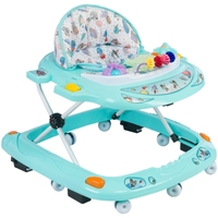 Table d'activités intelligente verte pour tout-petits UniCare OEM en gros, trotteur bébé en plastique et fer à 8 roues avec jouets musicaux et lumineux