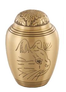 โกศเผาศพสัตว์เลี้ยง PET สีดำแบบโมเดิร์นพร้อมลวดลายสลัก - Product Image 3