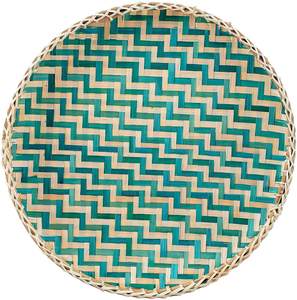 Bandeja decorativa tejida de bambú, decoración artística de pared para el hogar, lista para enviar desde Vietnam, precio directo de fábrica - Product Image 6