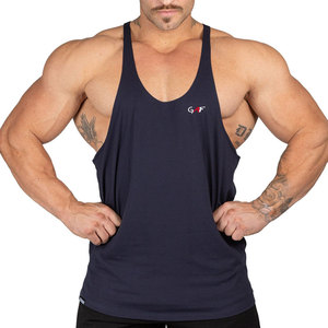 GAF Custom Made Muscle Fitness Body Building Gym Clothing Male Sleeve less Gym Vest Print Blank Singlets - Product Image 2