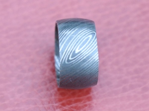 Anillo de boda de acero damasco - Product Image 3