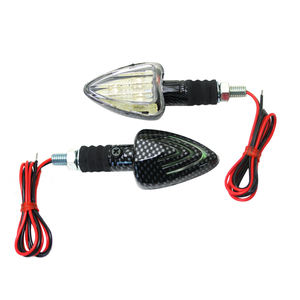 ตัวชี้วัดรถจักรยานยนต์สากลคาร์บอนล้างเลนส์ไฟ LED อะไหล่รถจักรยานยนต์ - Product Image 1