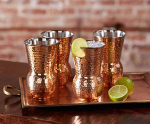 Gobelet en cuivre pilé à la main Accessoire élégant pour verres - Product Image 5