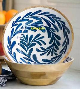 Bol de service à salade multifonction en bois de manguier avec époxy pour décoration murale cadeau de mariage - Product Image 3