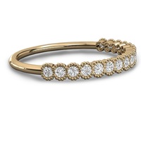 Anillo de Diamantes Naturales con Certificación IGI, Corte Brillante, Engaste de Canal, Oro Amarillo, Estilo Religioso, Ajustable para Mujer