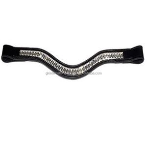 Banda de cuero negro italiano para cejas, banda de alta calidad con canal vacío para cejas, con cadena decorativa de cristal transparente en el interior - Product Image 3