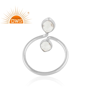 925 Fine Sterling Silver <b>Ring</b> Jewelry Manufacturer <b>Crystal</b> Quartz Gemstone <b>Ring</b> Silver Designer Jewelry Wholesaler - Product Image 3