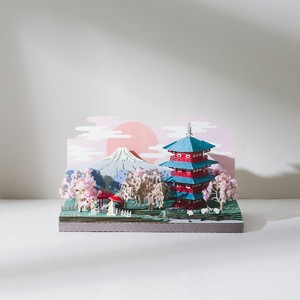 Mô hình giấy <span class=keywords><strong>3D</strong></span> sáng tạo 4 mùa xuân Fuji Cherry Blossom tự làm đồ chơi giáo dục thể loại câu đố - Product Image 6