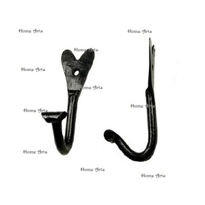 Set Of 4 Simple Design <b>Hook</b> Customized Size And Shape <b>Black</b> Color Iron <b>Hook</b> For <b>Coats</b> Bags Hats Towels Hanging <b>Hook</b> - Product Image 5