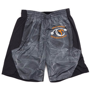 OEM Custom Logo Knitted Sweat <b>Shorts</b> Breathable Eco-Friendly Quick Dry Orange <b>White</b> Polyester Casual Fitness Elastic Waist - Product Image 1