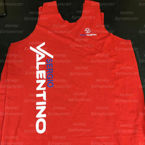 Camiseta de gimnasio de secado rápido personalizada para hombre/camiseta sin mangas, chaleco de poliéster rojo, estilo informal de punto transpirable - Product Image 6