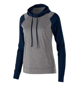 Prix de gros Tops pullover à la mode pour hommes et femmes Col montant à manches longues avec logo et poche sur le devant - Product Image 4