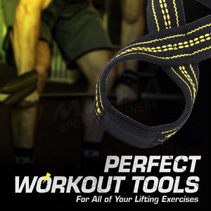 Correas de levantamiento de pesas con logotipo personalizado, 8 correas de muñeca para gimnasio, entrenamiento, Powerlifting - Product Image 4