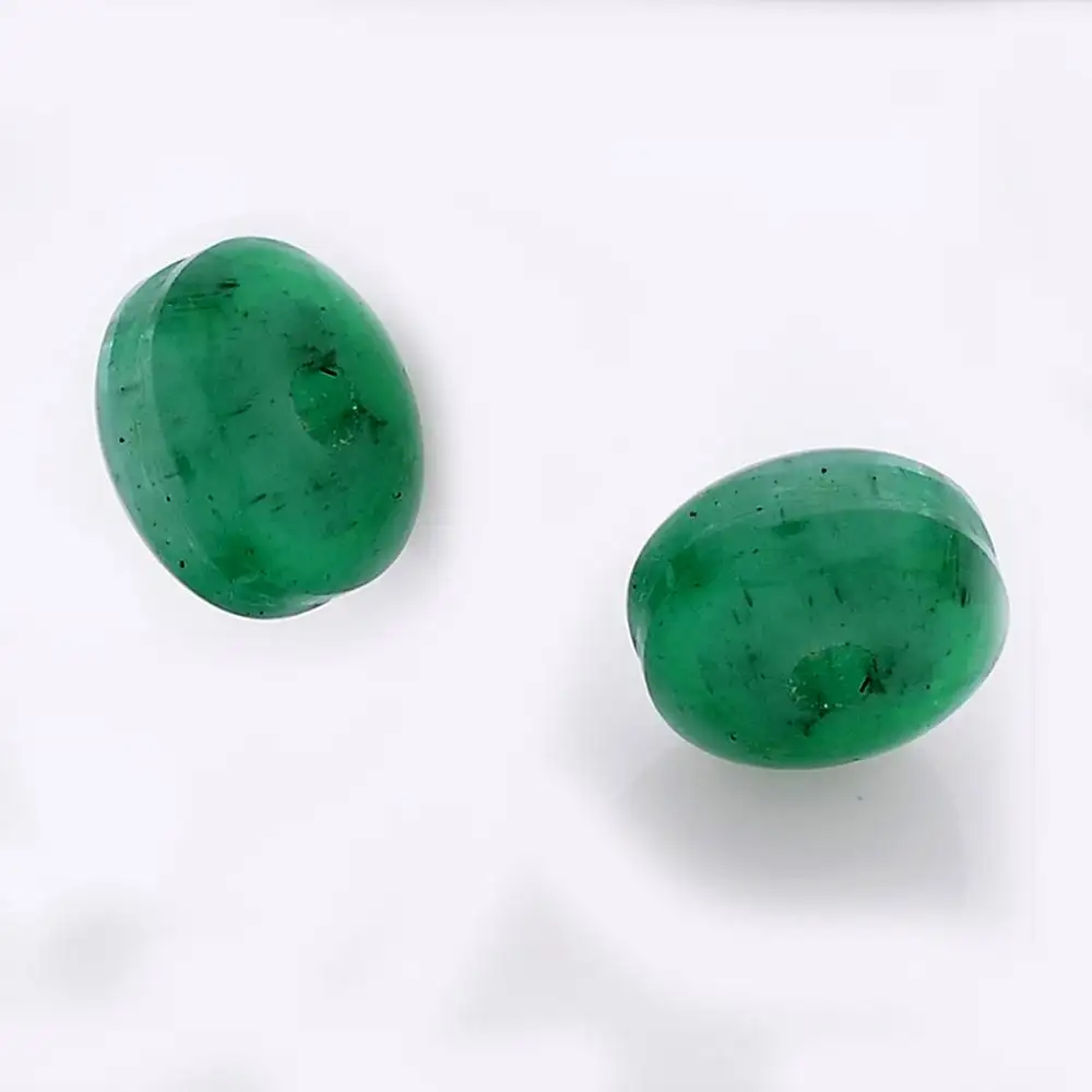 Esmeralda natural de alta calidad, piedras preciosas sueltas de corte ovalado de Columbia, Esmeralda verde de alta calidad limpia, precios al por mayor, piedra