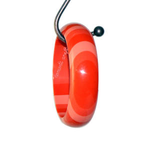 Brazalete de Resina Acrílica Pintado a Mano con Diseño Indio Tallado, Multicolor, con Capas y Rayas, Joyería para Mujer - Product Image 6