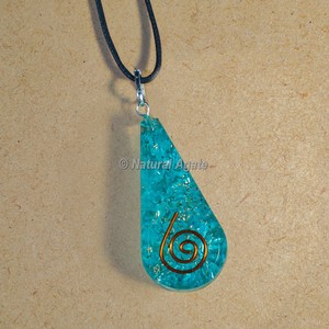 Pendentifs Orgonite pour aigue-marine, pendentif en forme de goutte pour Protection EMF - Product Image 2