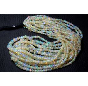 Perles rondes en opale éthiopienne, naturelles, multicolores, 16 pouces, avion lisse, prix de gros - Product Image 3