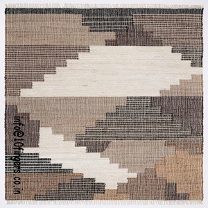 Alfombra de Yute Moderna Hecha a Mano, Diseño Geométrico, Reversible, para Sala de Estar, Alfombra de Lujo para el Hogar, Hotel - Product Image 6