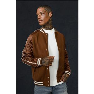 Chaqueta de chenilla personalizada para hombre, chaqueta de béisbol de manga larga con bordado de cuero, fabricante profesional - Product Image 4