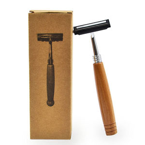 Maquinilla de afeitar de seguridad de bambú para hombre, maquinilla de afeitar reutilizable de madera Biodegradable, precio bajo al por mayor - Product Image 3