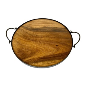 Plato de pizza redondo de madera con ASA/murciélago/tablero para cocina y restaurante - Product Image 1