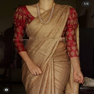 Индийское сари из чистого шелка