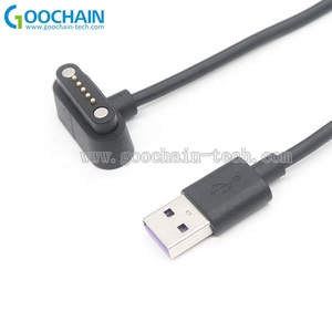 Câble de charge magnétique 5 positions USB Transfert de données et d'alimentation Connecteur Pogo Pin mâle <span class=keywords><strong>femelle</strong></span> 5 positions à ressort - Product Image 2