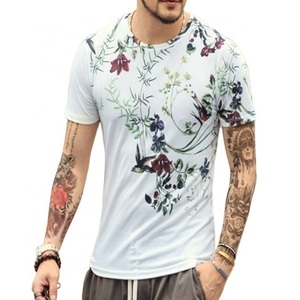 Vente en gros 100% coton T-shirts à manches courtes col rond pour hommes Tailles personnalisées Couleurs T-shirts décontractés imprimés en 3D directement de l'usine - Product Image 1