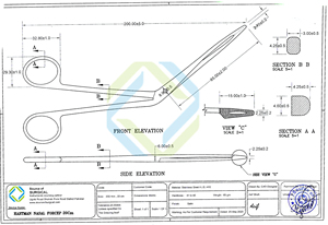 เครื่องมือผ่าตัดขยายโพรงจมูก  คีมจับจมูกผ่าตัด  ผลิตจากเหล็กกล้าไร้สนิมแท้  สำหรับผู้ใหญ่และเด็ก  ได้รับการรับรองมาตรฐาน CE - Product Image 2