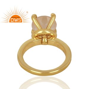 Best Selling 2026 Sterling Silver Natural CZ & <b>Rose</b> <b>Quartz</b> Stackable <b>Ring</b> For Women Jewelry Manufacturer - Product Image 3