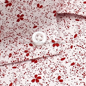 Camisas ajustadas con estampado de flores pequeñas para hombre, ropa con patrón de flores, hecha en Turquía - Product Image 5